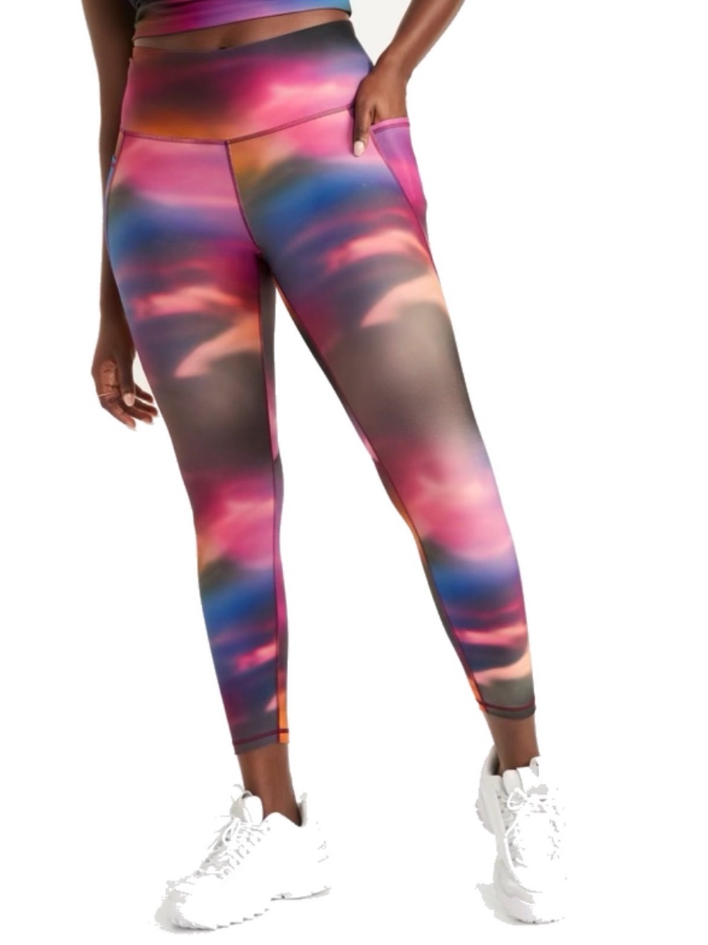 Old Navy Powersoft High Rise Multicolor Performance Leggings